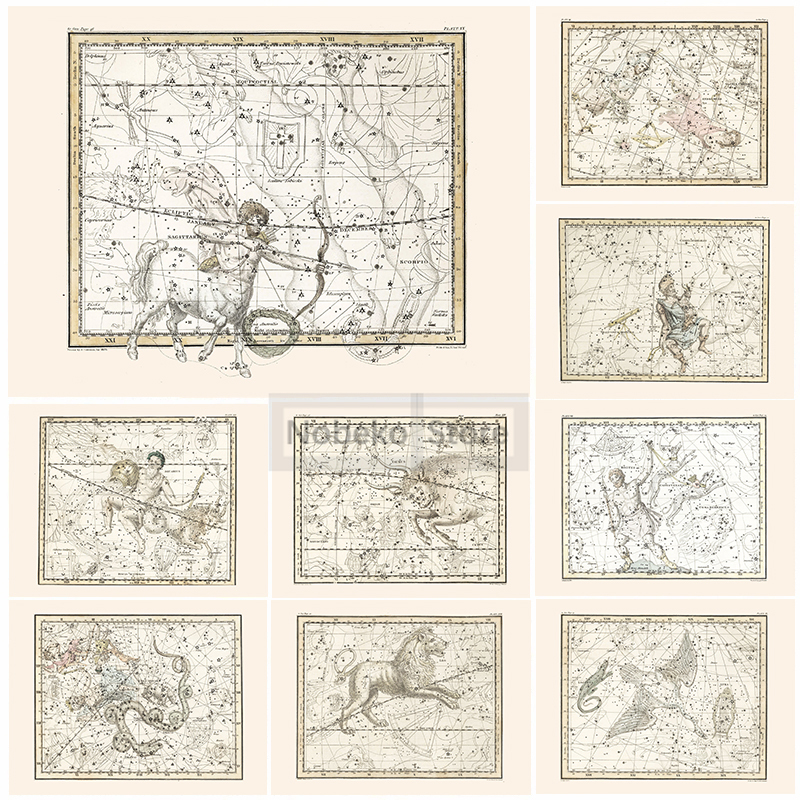Star Map Poster - Zodiac Map Astrology Map Poster Astrology