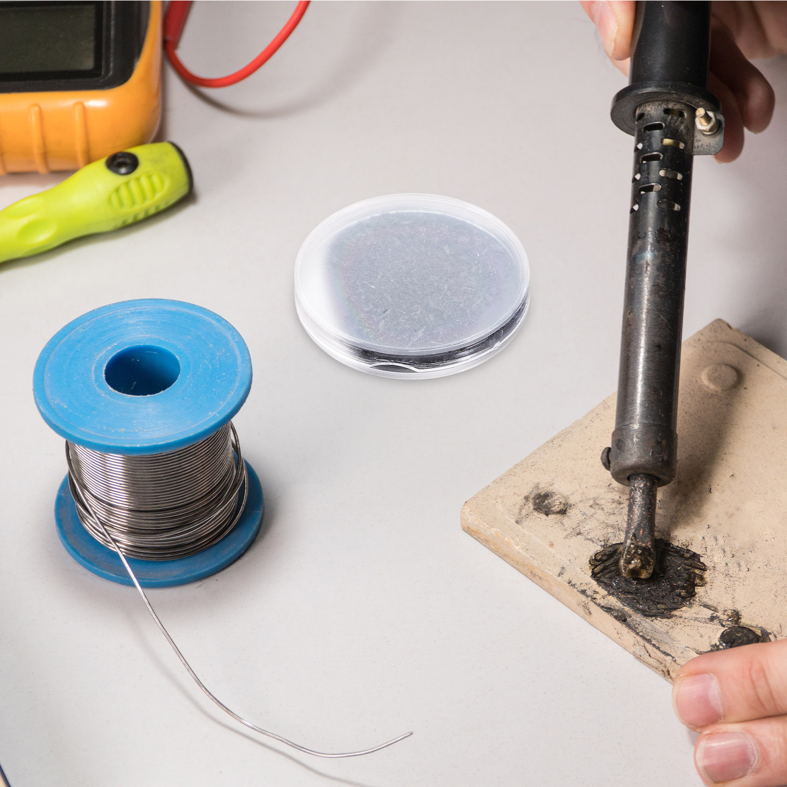 Science Project Physics - Magnetic Iron Powder Box Plastic Case
