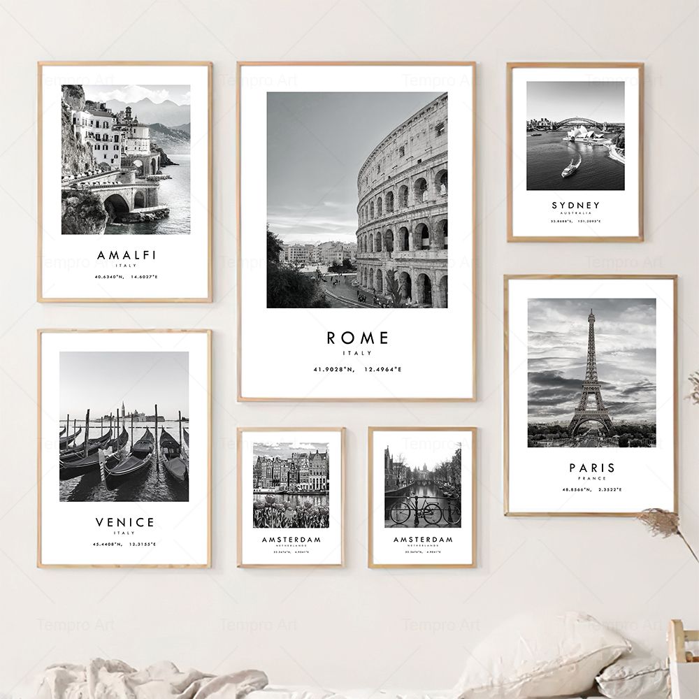 Black White City Travel Photog - Star Map Poster recensie en prijs