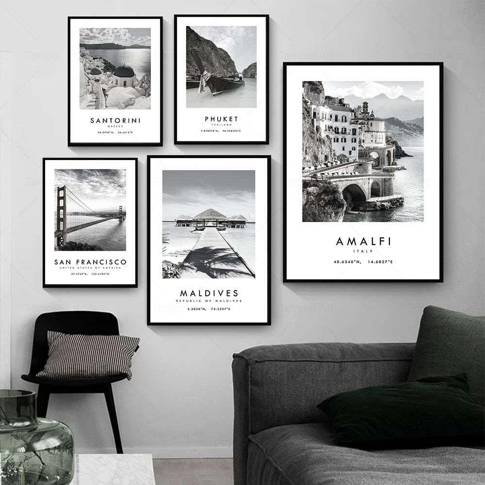Black White City Travel Photog - Star Map Poster recensie en prijs