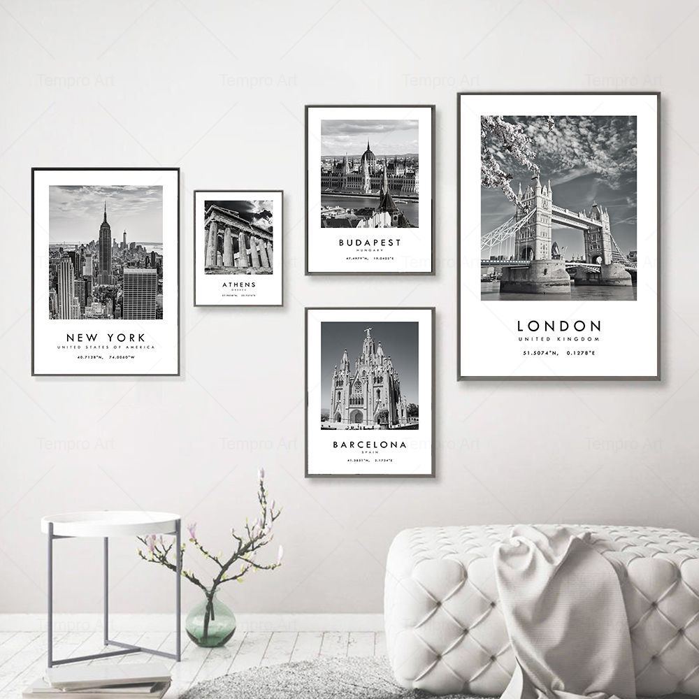 Black White City Travel Photog - Star Map Poster recensie en prijs