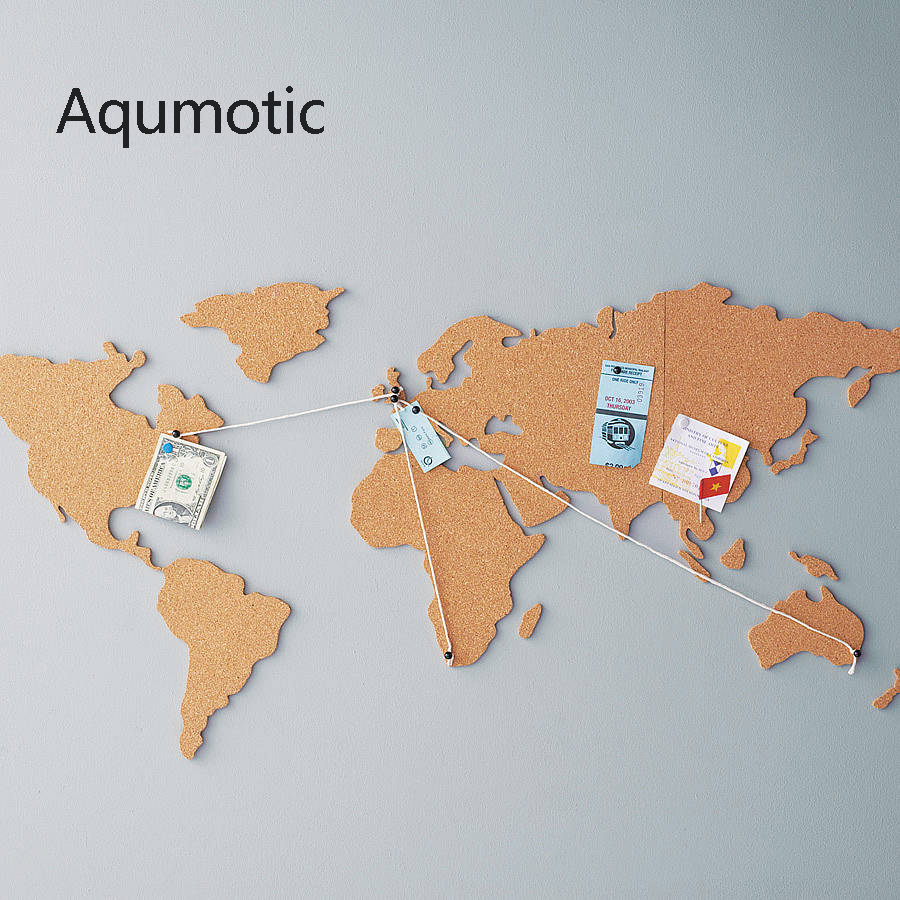 Aqumotic Cork World Map Travel - Star Map Poster recensie en prijs