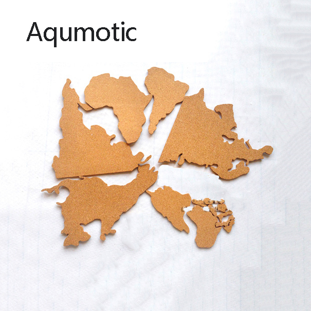 Aqumotic Cork World Map Travel - Star Map Poster recensie en prijs