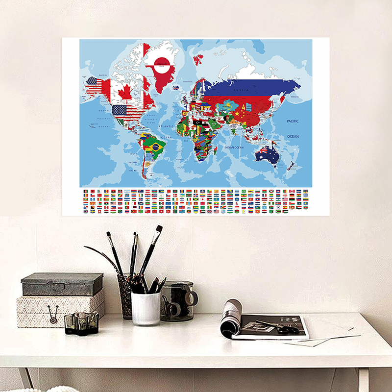 Wall Art Prints The World Map  - Star Map Poster recensie en prijs