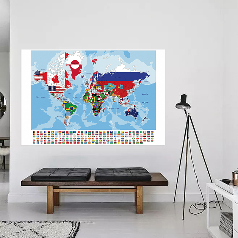 Wall Art Prints The World Map  - Star Map Poster recensie en prijs