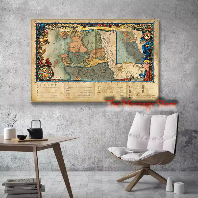 Witcher World Map Continent Lo - Star Map Poster recensie en prijs