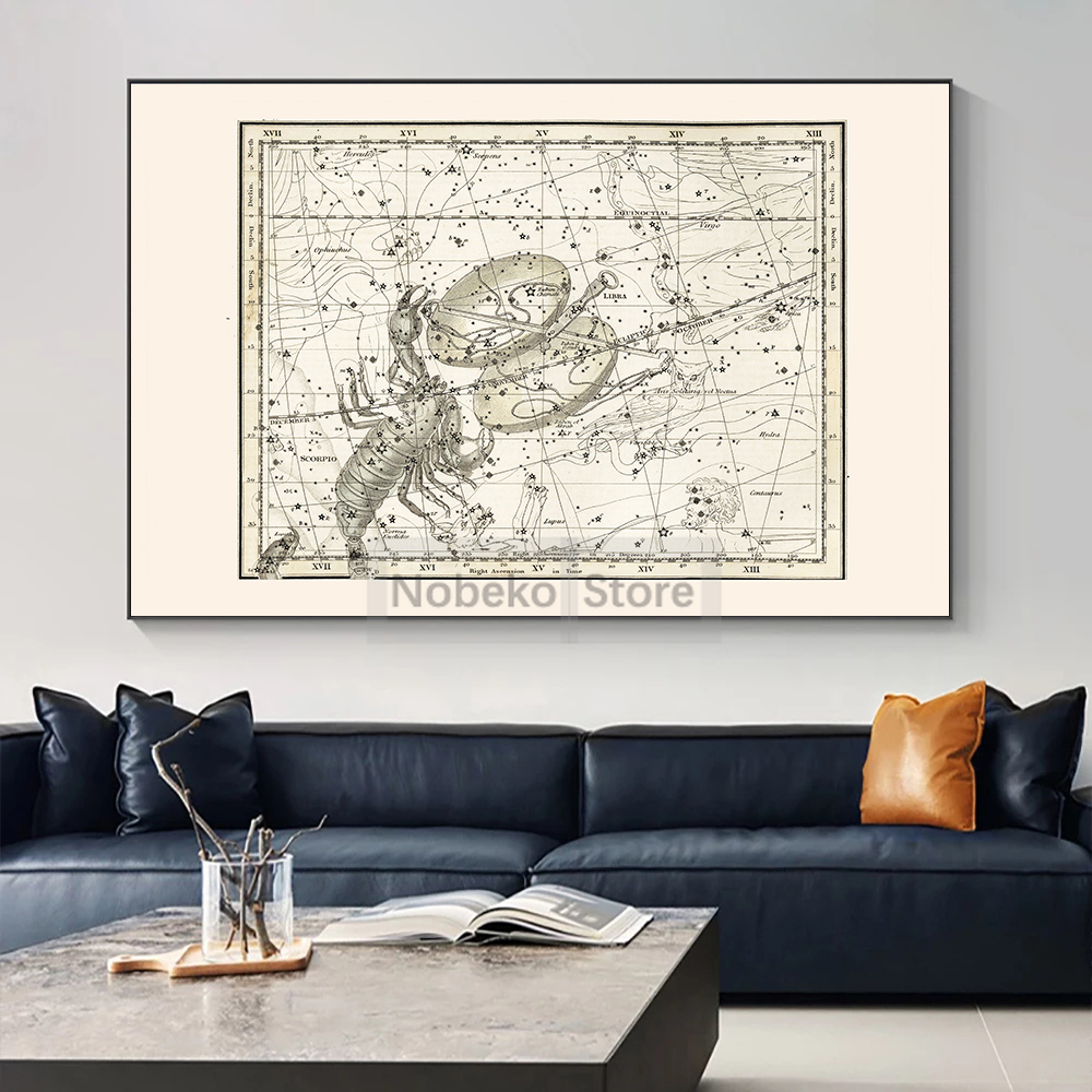 Zodiac Map Astrology Map Poste - Star Map Poster recensie en prijs