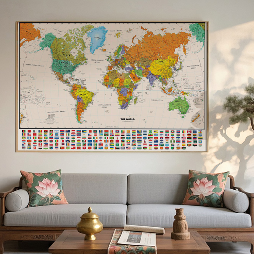 100*70cm World Map Classic Edi - Star Map Poster recensie en prijs