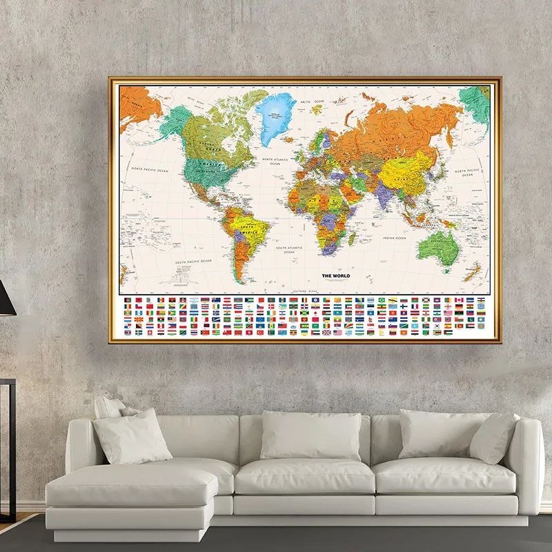 100*70cm World Map Classic Edi - Star Map Poster recensie en prijs