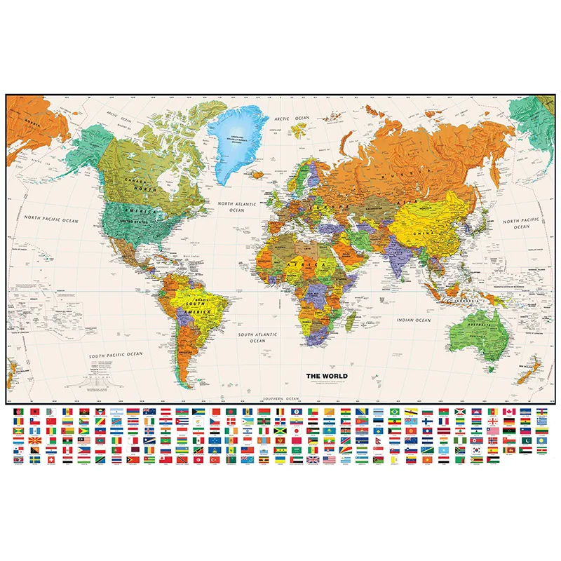 100*70cm World Map Classic Edi - Star Map Poster recensie en prijs