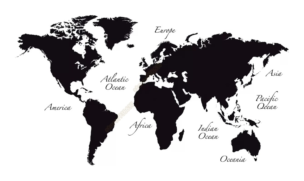 Large World Map Vinyl Wall Dec - Star Map Poster recensie en prijs