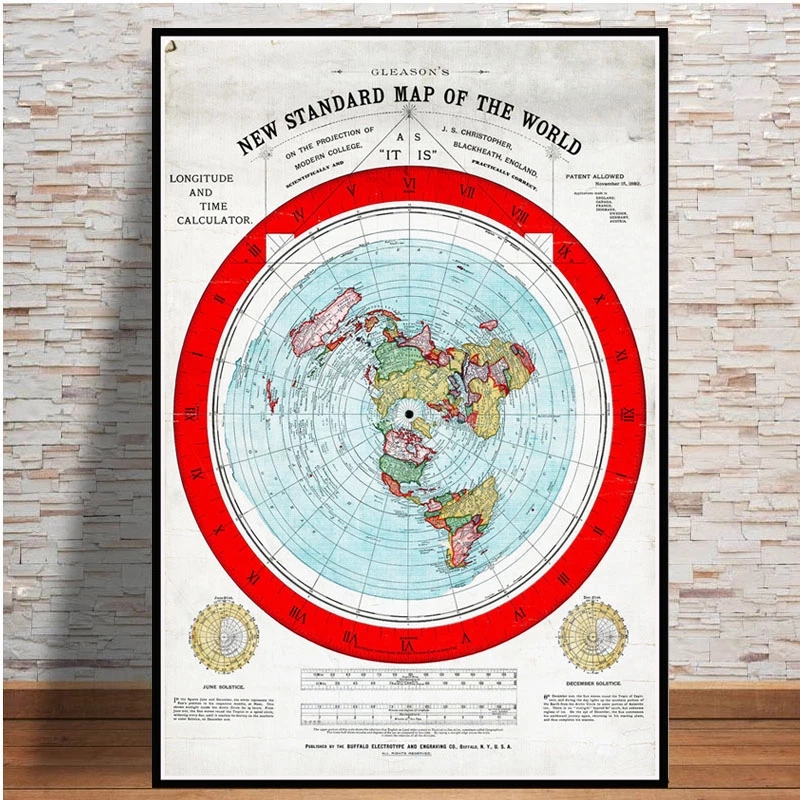Poster And Prints 1892 Flat Ea - Star Map Poster recensie en prijs