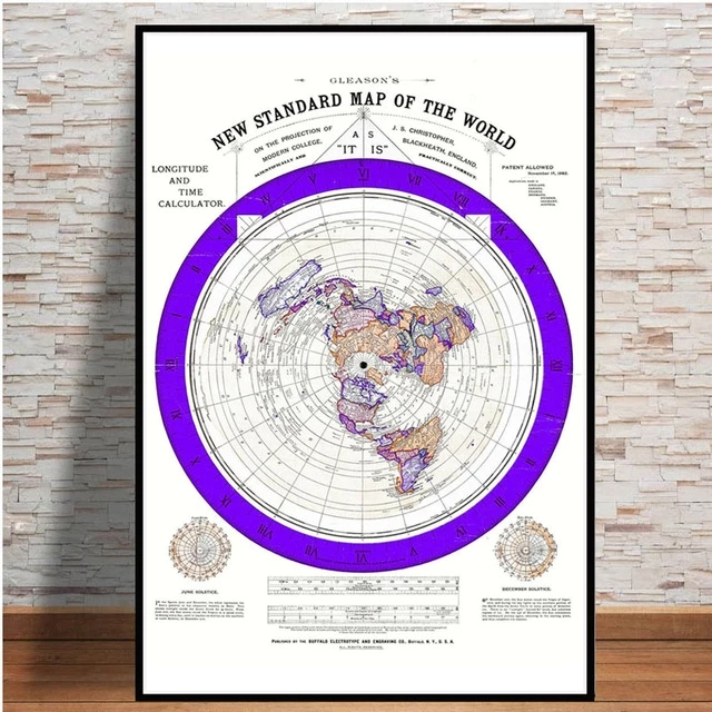 Poster And Prints 1892 Flat Ea - Star Map Poster recensie en prijs