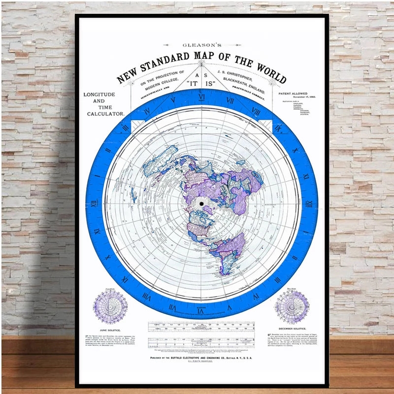 Poster And Prints 1892 Flat Ea - Star Map Poster recensie en prijs