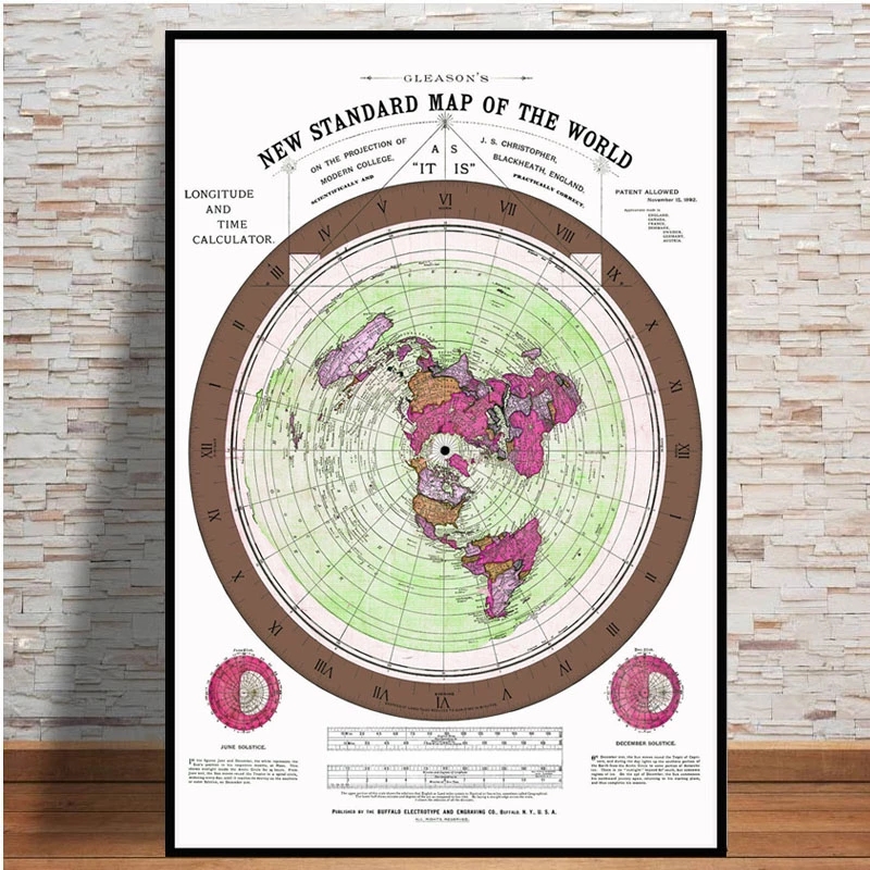 Poster And Prints 1892 Flat Ea - Star Map Poster recensie en prijs