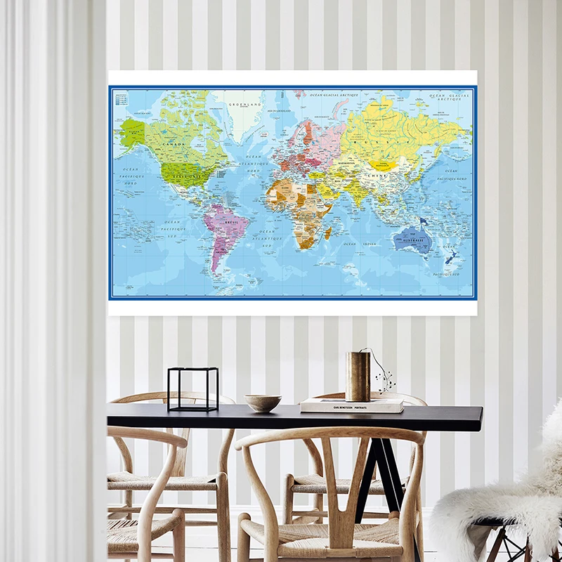 Carte Du Monde World Map Wall  - Star Map Poster recensie en prijs